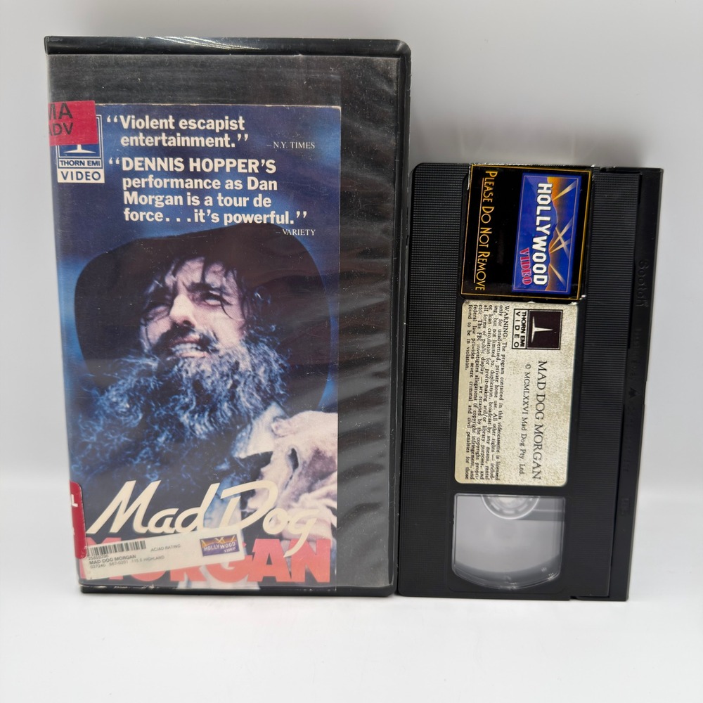 Mad Dog Morgan VHS Dennis Hopper Thorn EMI Video Hollywood Video Rental 1976 R